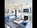 How to combine cobalt blue, white and grey colour schemes to attain acozy living room.#decorideas