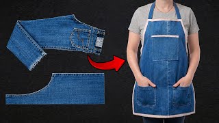 👖Don’t Throw Away Old Jeans – Make Your Own Apron & Save Money at Home!