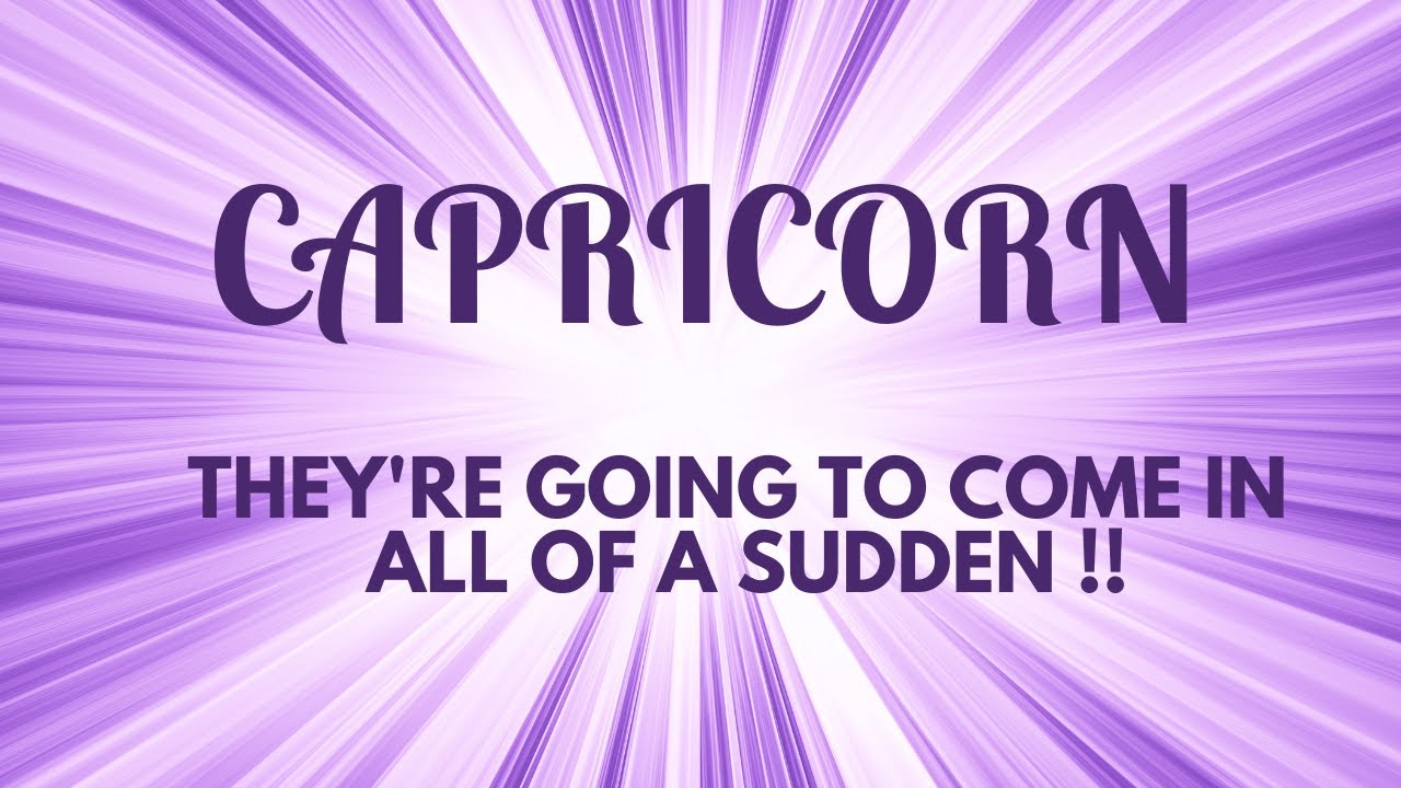 CAPRICORN~A SHOCKING EVENT ! You're THEIR PERFECT PARTNER~They Don't Want To WAIT MUCH LONGER !! Nov