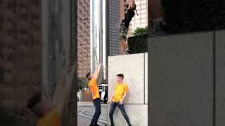 Jumping over people prank / TwinsFromRussia tiktok #shorts