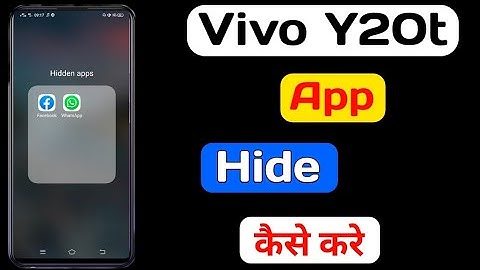 Vivo Y20t App Hide Setting || Vivo Y20t App Hide कैसे करे ||How To Hide App Setting On Vivo Y20t