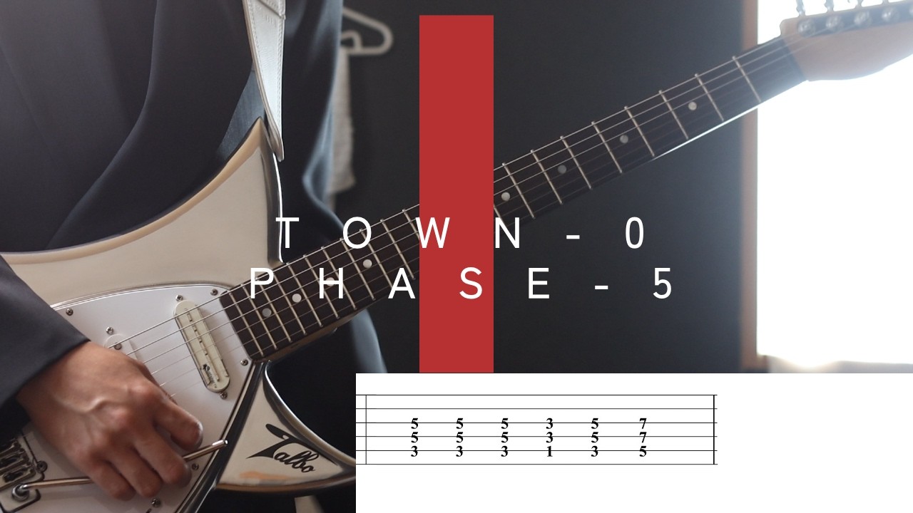 TAB譜】TOWN-0 PHASE-5 - 平沢進 ギターソロ弾いてみた - YouTube