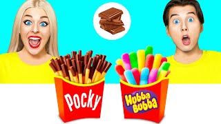 Çikolata ve Gerçek Yemek Meydan Okumasi | Mutfakta Yemekle Savaş Choco DO