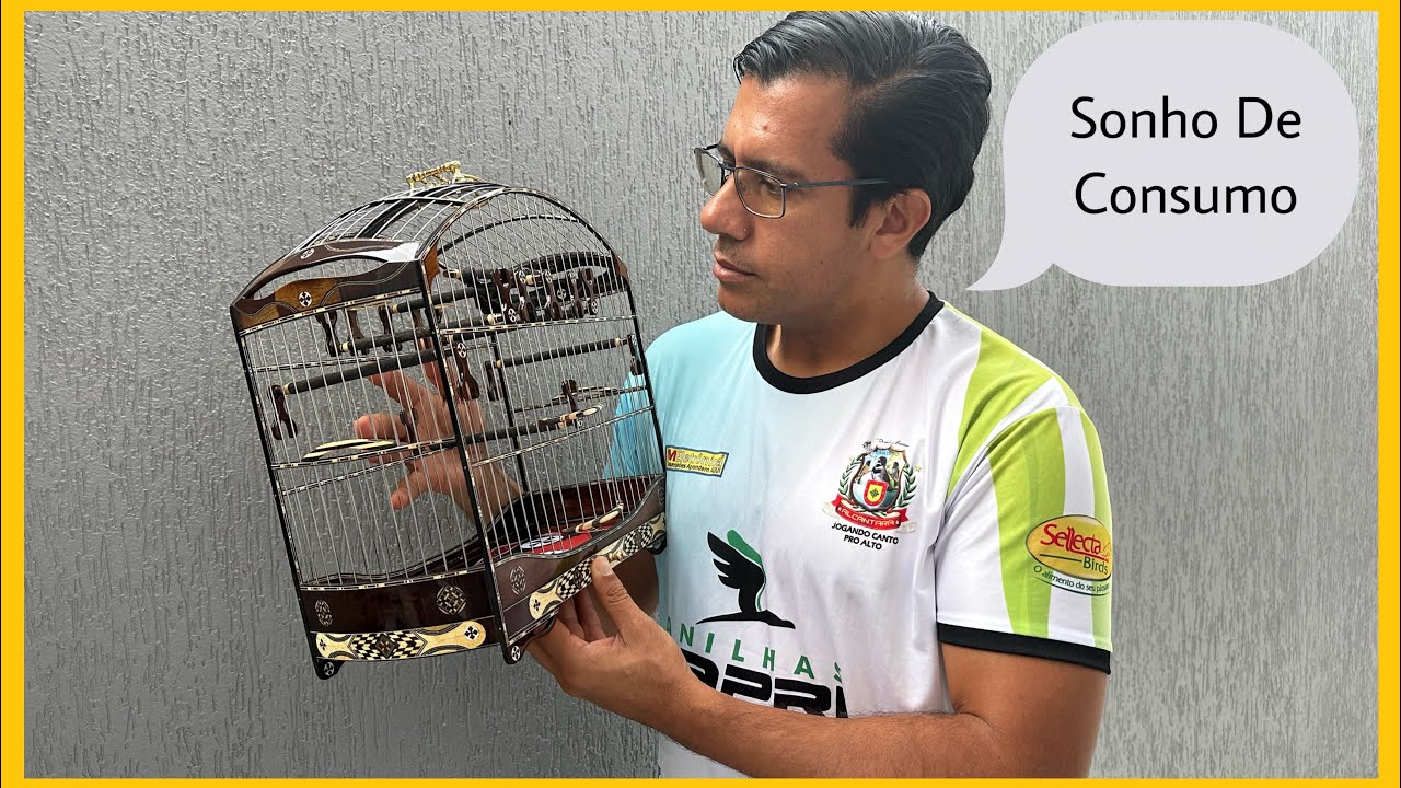 GAIOLA ABAULADA PARA COLEIRO PAPA-CAPIM