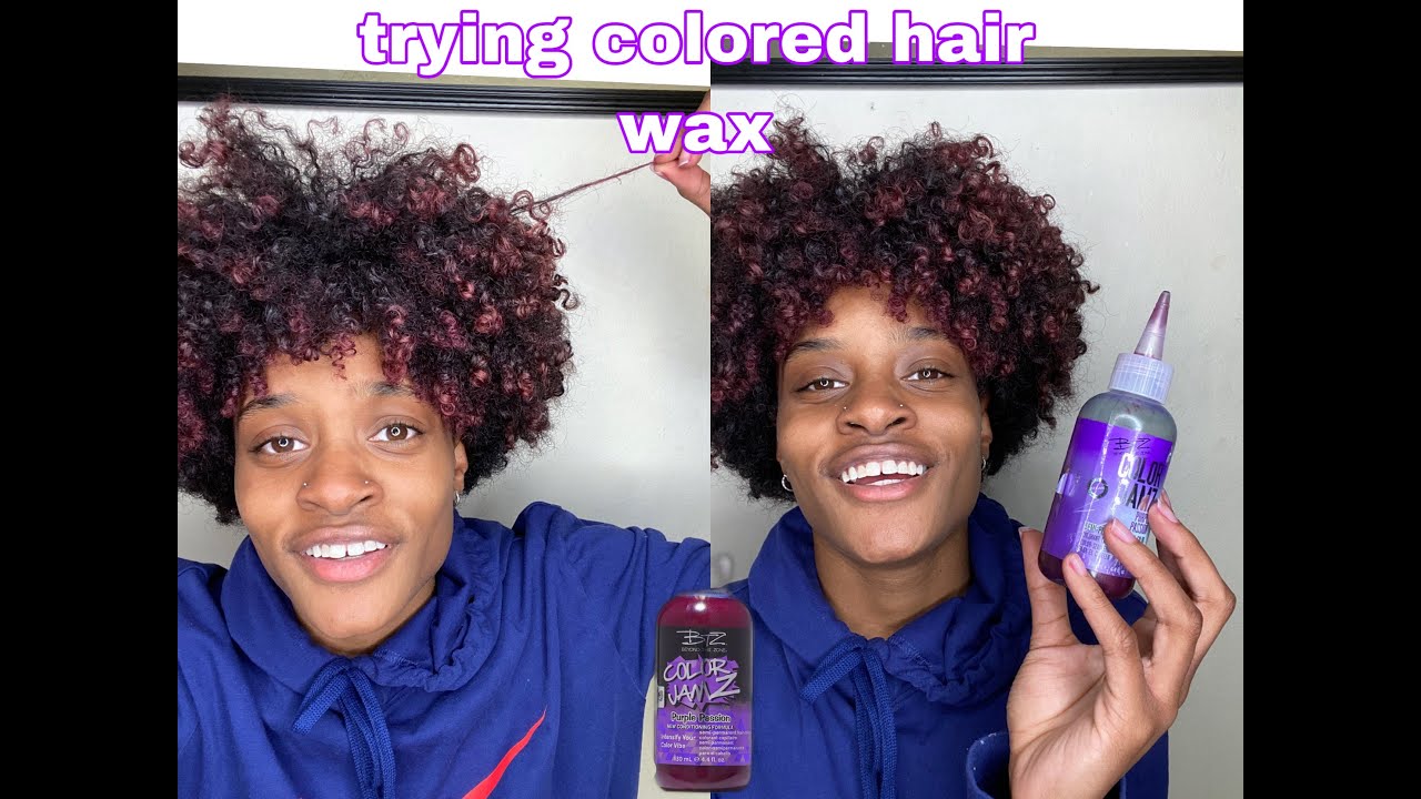Trying colored hair wax on my curly hair YouTube