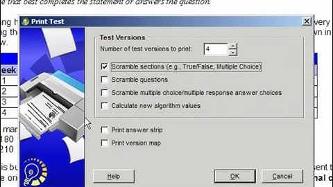 ExamView Printing Multiple Versions of a Test for Windows