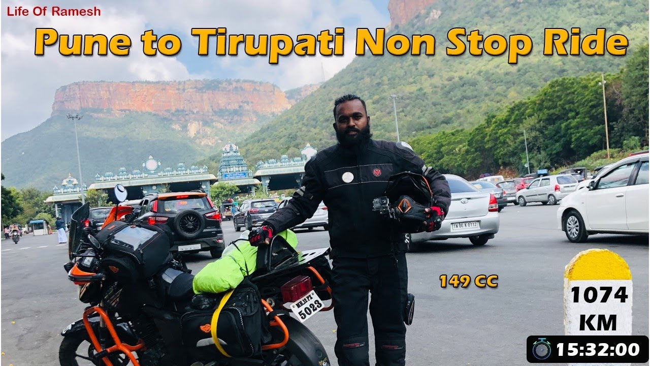 Nonstop Ride From Pune To Tirupati Day1| New Record in Moto vlogging| |My first moto vlog | 149CC |