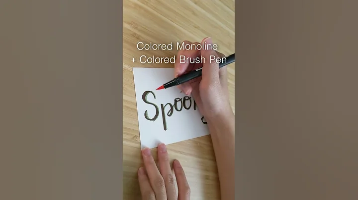 Shadows Hand Lettering Challenge Day 16 - Colored Monoline + Colored Brush Pen