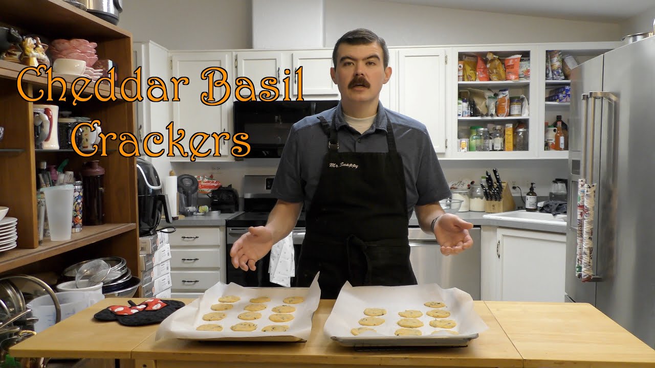 Nick's Keto Kitchen - Cheddar Basil Crackers