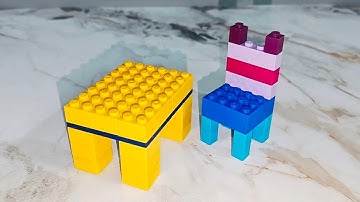 How to build a Lego Table and Chair🪑|ASMR sound| Lego Bricks ASMR | Building Blocks#asmr #asmrsounds