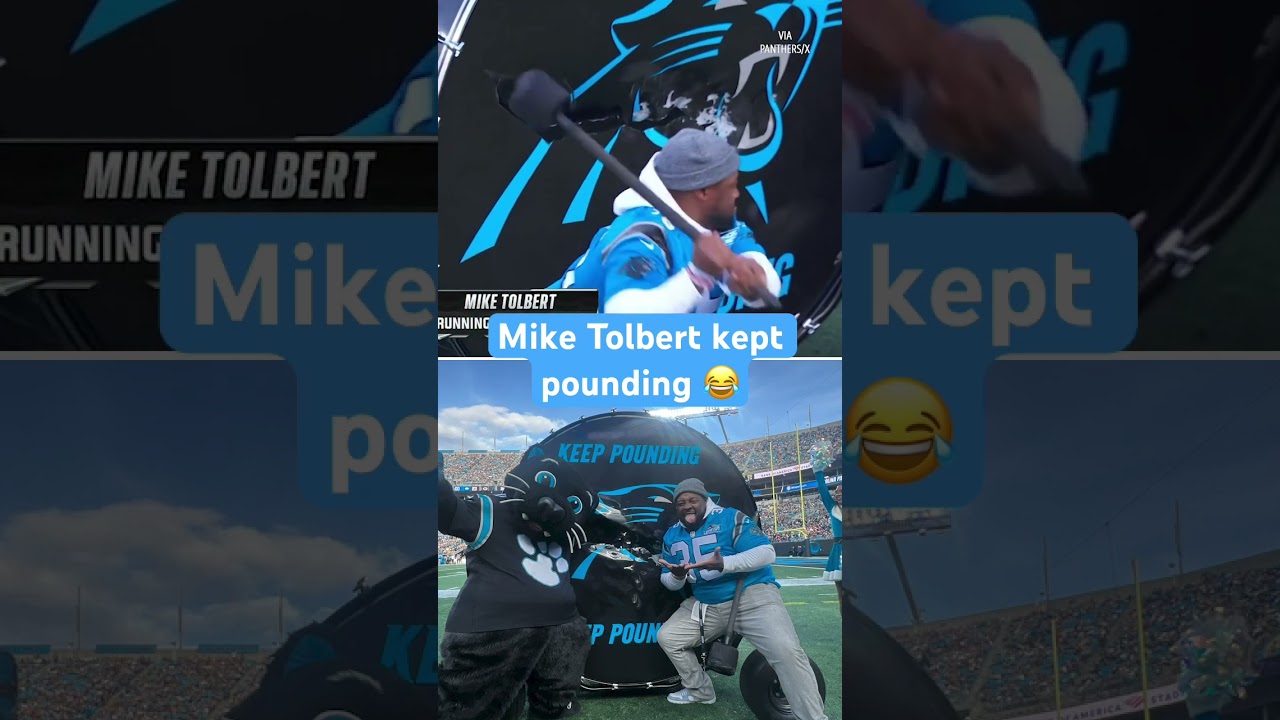 Former Panthers RB Mike Tolbert broke the drum 💪😂 (via 