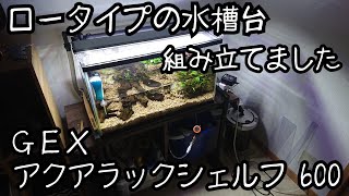 【GEXアクアラックシェルフ】座って鑑賞できるロータイプ水槽台