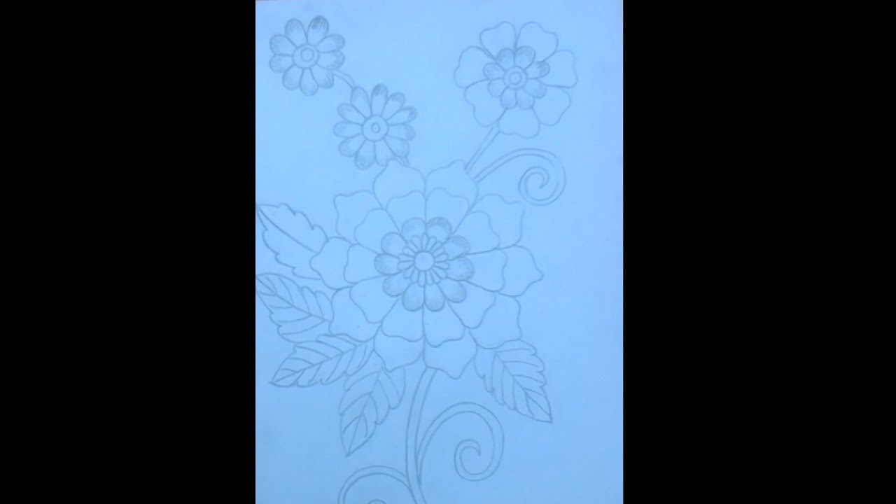 How to draw a flower ll step by step - pencil sketch for biginner