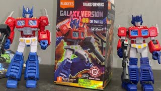 WOW what a difference in a year! Transformers Blokees galaxy 08 Optimus Prime vs original 01 review