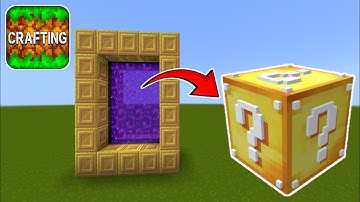 How To Make a PORTAL To LUCKY ONE BLOCK in Crafting and Building 