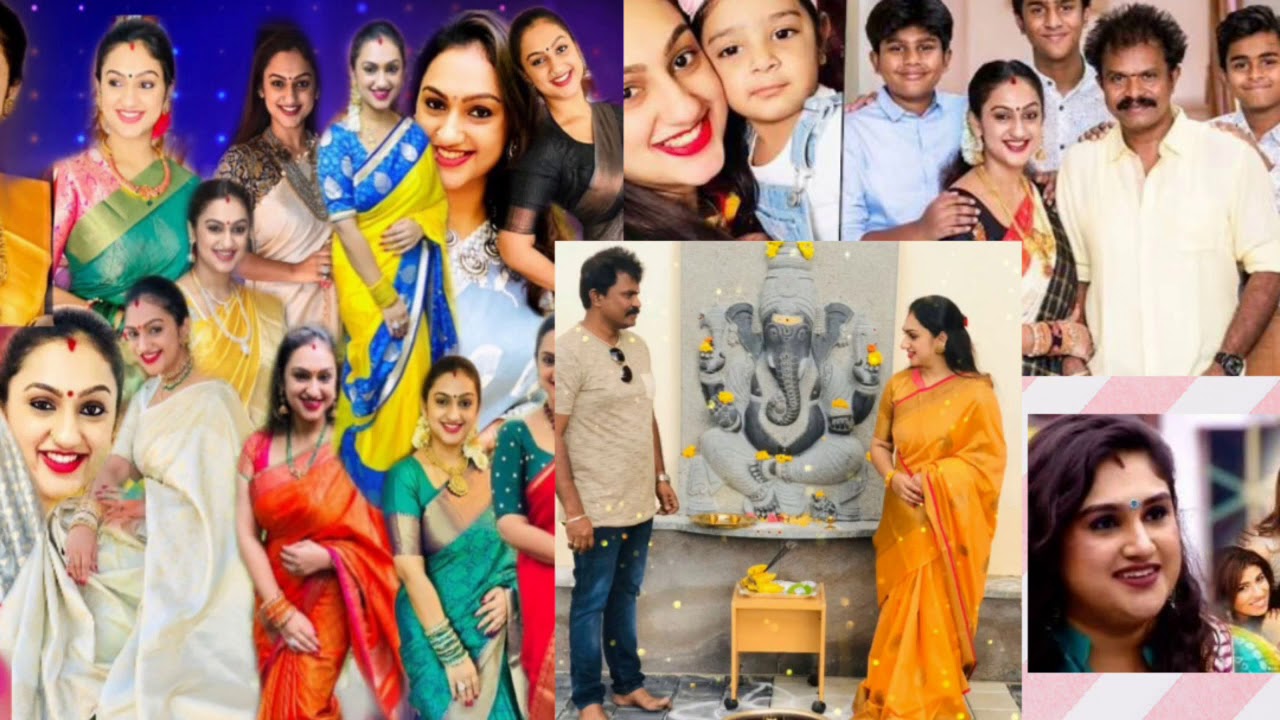 Actress Preetha vijayakumar/Actress Preetha Hari recent photos family /saree collections /