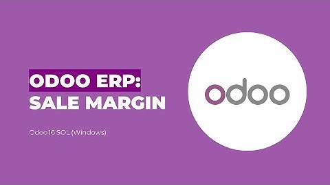 Odoo ERP: Sales Margin