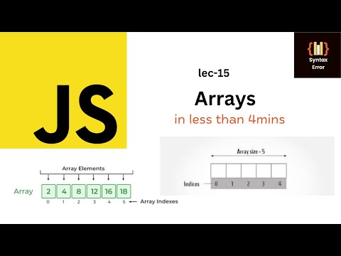 Arrays using JavaScript in less than 4 minutes in Hindi #16