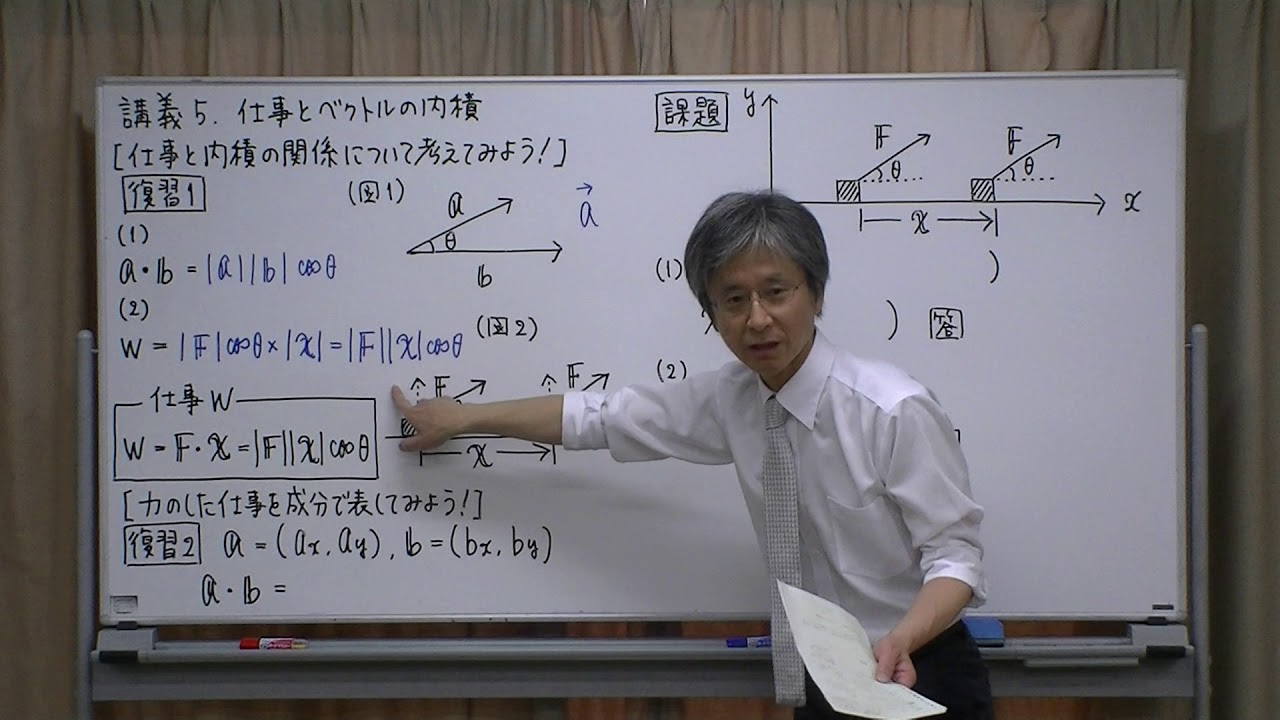 青山均 秘伝の微積物理 講義5 仕事とベクトルの内積 Youtube