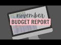 November Budget Wrap Up