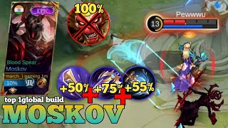 TOP GLOBAL MOSKOV FULL SUPER SLOW BUILD AND EMBLEM 2024🔥😜 { SLOW HACK } TOP 1GLOBAL MOSKOV ~ MLBB🔥😜