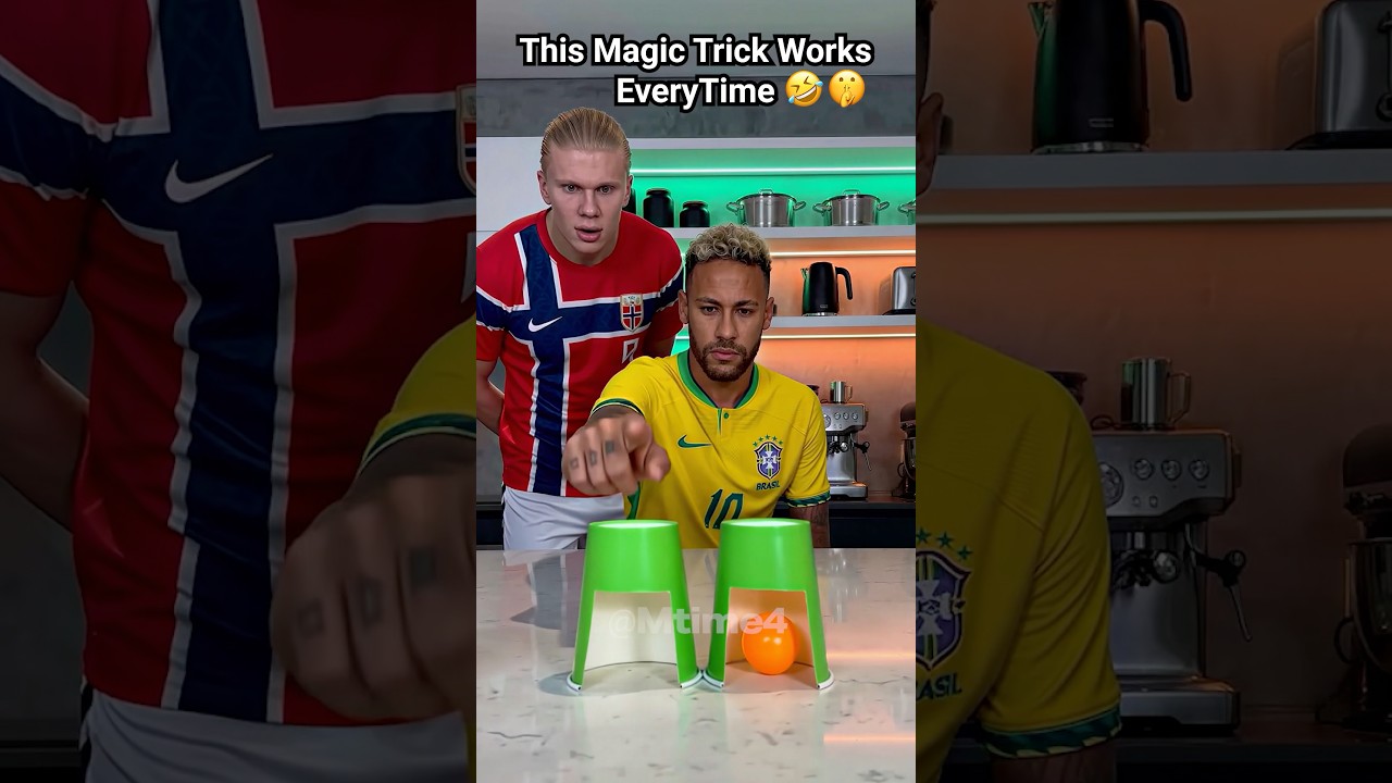 Two Cups Fooled Neymar and Haaland 🥤🫣 #football #haaland #parody