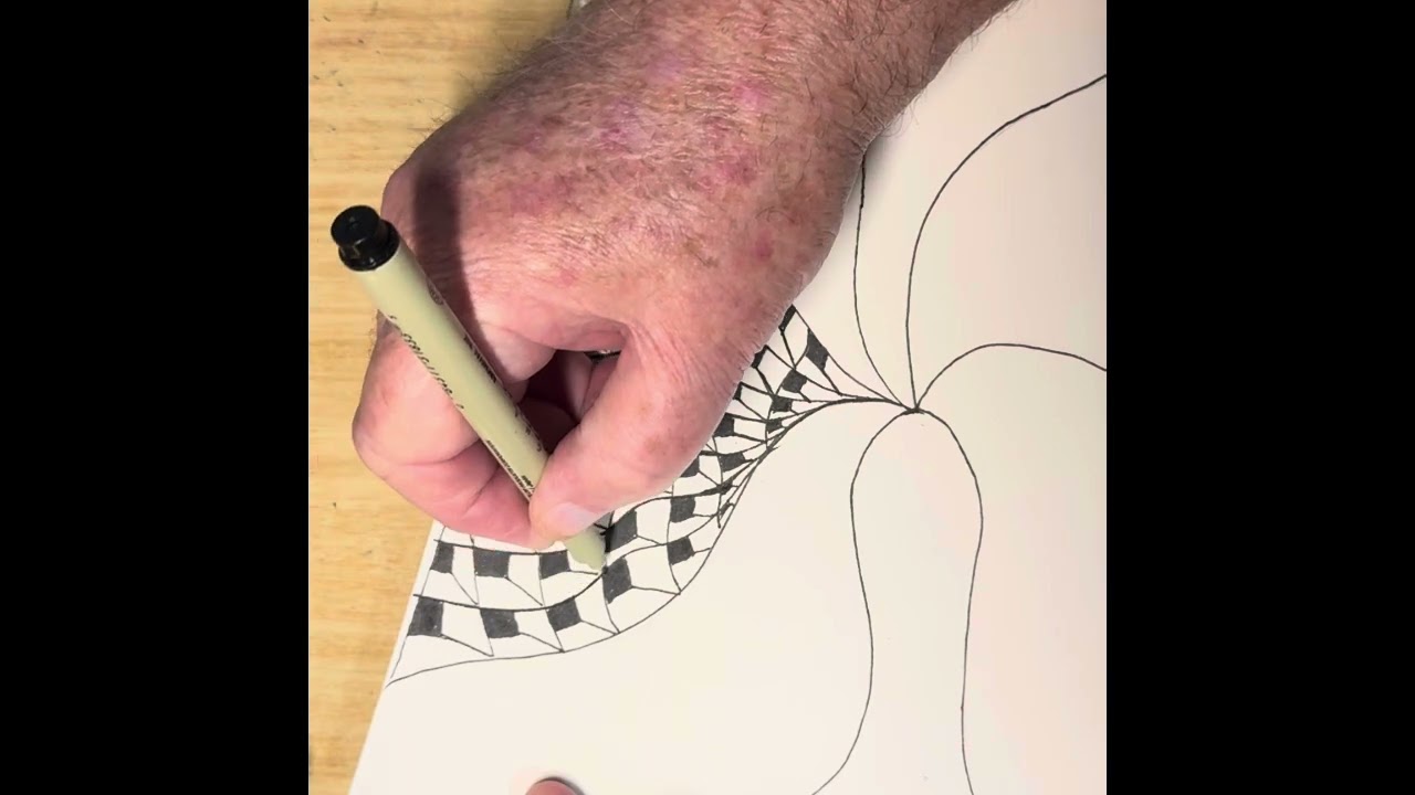 Free form Zentangle Cubine pt1 