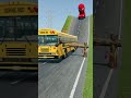 Long School Bus & Capsule Bus vs Logs Trap - BeamNG.Drive #shorts #beamngdrive #bus