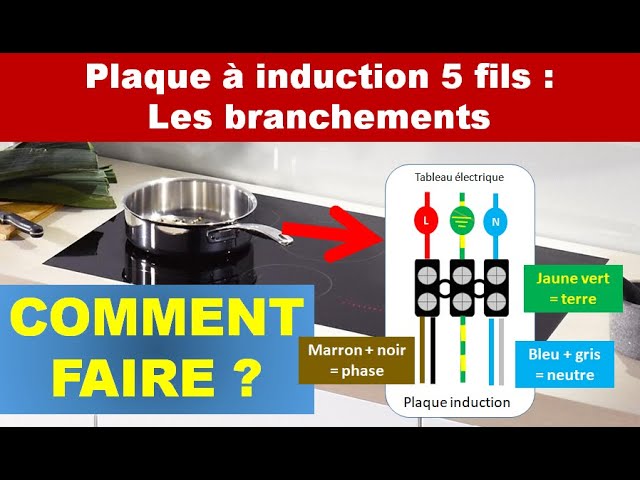 Branchement d'une plaque induction intégrée