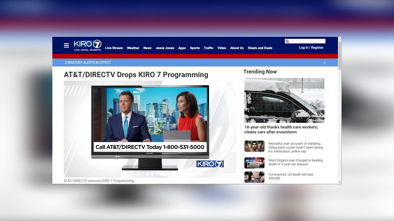 B-Roll of KIRO Fighting with DirecTV 2021-02-04