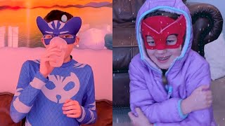 PJ Masks in Real Life  Hot vs Cold Challenge  PJ Masks Official