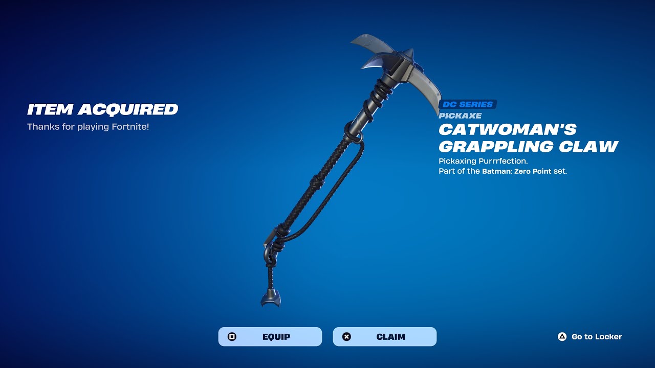 How To Get Catwoman Grappling Claw Pickaxe For FREE! (Fortnite) 