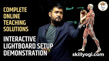 Interactive Lightboard Setup Demonstration for Online Teaching by Schools, College & Coaching Centre