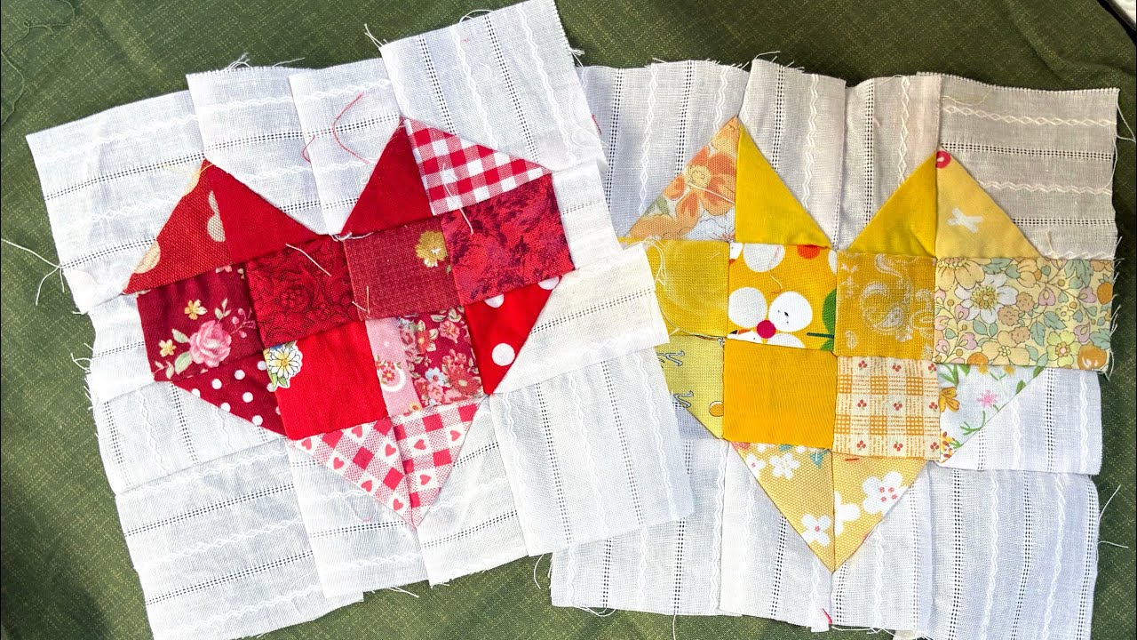 Heart made from fabric scraps ❤️ Patchwork is so cute, isn't it