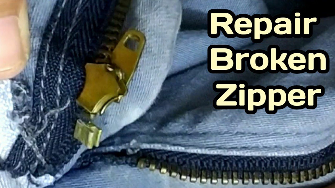 How to fix a jeans broken zipper and separating zipper / Jeans ki zip