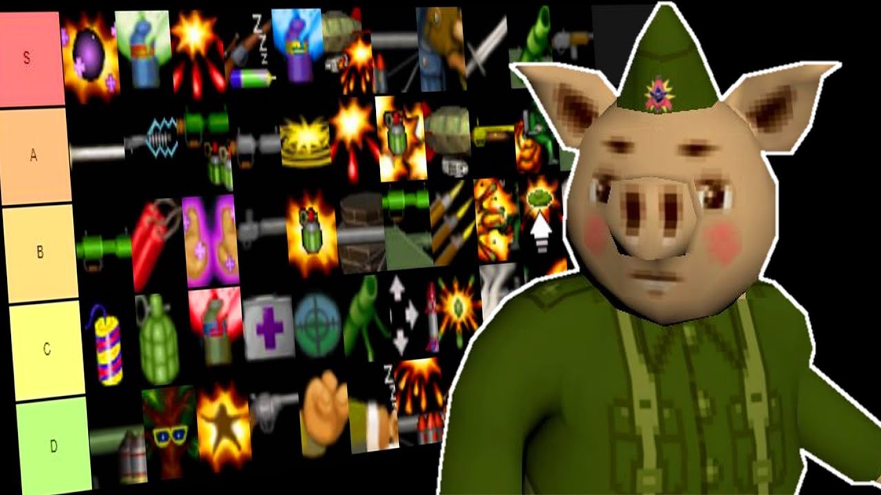 Список уровней оружия Hogs of War