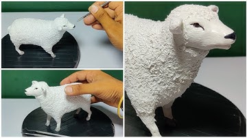 Sculpting Animals | Sheep Sculpture | Cow Sculpture | sculpt farm animals | clay Sculpture tutorial