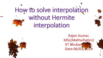 Alternative method of Hermite interpolation method with Matlab code