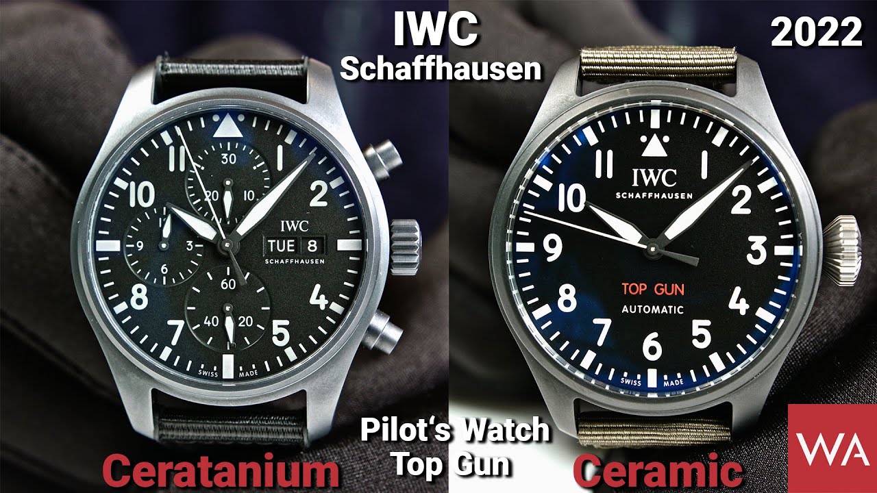 IWC Pilot's Watch Chronograph 41 Top Gun Ceratanium \u0026 IWC Big Pilot's Watch  43 Top Gun - YouTube