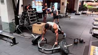 Trap Bar Push-up Burpees Row
