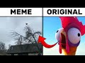 Screaming Chicken On Tree Meme Vs Original Sound 