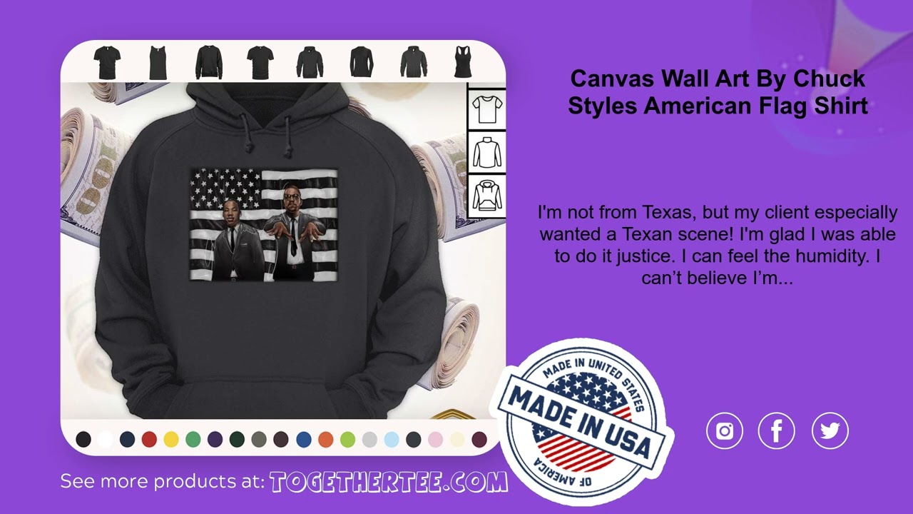 Canvas Wall Art By Chuck Styles American Flag Shirt
