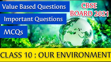 Mcqs| Important Questions |Cbse 2021| Chapter 15 -Our environment|Class 10th|Ncert  Biology| By LEC