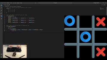 ASMR Programming: Tic Tac Toe Program in Python - No Talking - Relaxing