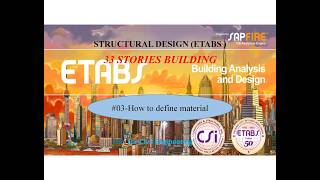 #03 How to define material ETABS #autocadtutorial #windows #cadsoftware #excel #mathcad  #ETABS