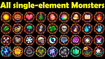 All single-element Monsters (My Singing Monsters) 4k