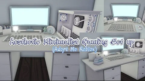 Aesthetic Minimalist Gaming Set-up (Speed build / Tutorial) Adopt Me Roblox