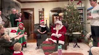 2023 Christmas - Santa visits the Pilhofers