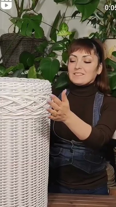 кашпо-колонна с орнаментом #терасса #кашпо #кашпоизротанга #ротанг # ...