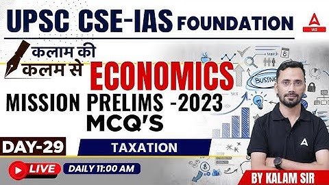 Economics UPSC CSE 2023/2024 MCQ